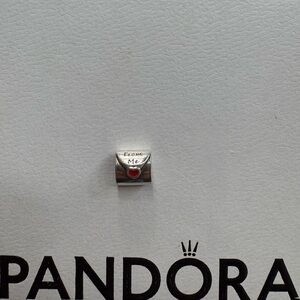 Pandora Silver Envelope Charm with Engraved Details